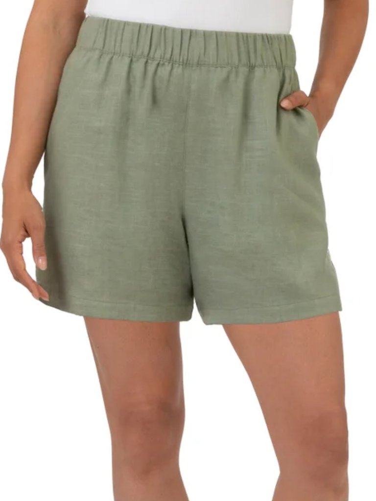 Blanknyc Linen Blend Shorts Women’s Green Nwt Pull On